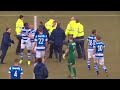 Scenes after Go Ahead Eagles - De Graafschap. Fans attacking players.