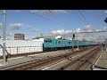 【4k定点撮影】103系（阪和線・鶴ケ丘駅）