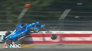 Massive wreck in first lap of IndyCar ABC Supply 500 | Motorsports on NBC