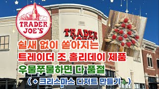 🇺🇸 미국 트레이더 조 Trader Joe’s 쉴새 없이 쏟아지는 홀리데이 제품. 우물쭈물하면 다 품절 🛒 ( 크리스마스 디저트 만들기🎄)