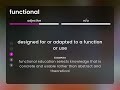 functional — functional meaning