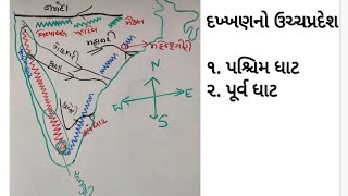 દખ્ખણનો ઉચ્ચપ્રદેશ STD 9 Sub Social Science Unit 14 ભારત સ્થાન ભૂસ્તરીય રચના અને ભૂપૃષ્ઠ in Gujarati