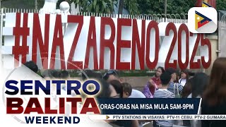 Mga deboto, matyagang pumila para makapasok sa Quiapo Church para sa first Sunday mass...