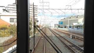 JR片町線（学研都市線） 前面展望　徳庵～鴻池新田　JR Katamachi Line, from Tokuan to Konoikeshinden (2013.11)