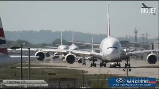 London Heathrow Airport 27L Departures and Arrivals