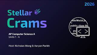 AP Computer Science A Cram Session 2026 | Stellar