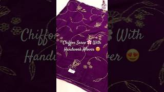 Chiffon Saree Handwork Jaal Pattern #Chiffonsaree#boutiquecollection#handworksaree#onlineshopping