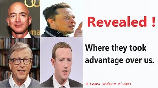 Their secret to becoming rich - Elon Musk, Bill Gates, Mark Zuckerberg-, Jeff Bezos and others