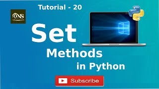 How to use Set Methods in Python in Hindi || Tutorial - 20 || Python Tutorial