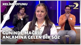 Günindi, mağrip anlamına gelen bir söz | Kelime Oyunu