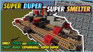 Minecraft Super Smelter System | EASY - FAST - 23k ITEMS/hr
