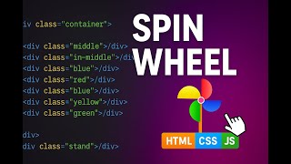 SPIN WHEEL 🌻 tutorial | HTML + CSS + JS
