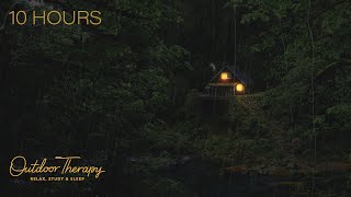 STORMY NIGHT in the middle of the woods | Rain \u0026 Thunder Ambience for RELAXATION | STUDYING | SLEEP