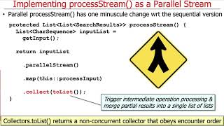 Implementing the Java SearchWith ParallelStreams Hook Methods