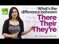 Difference between – There, Their and They’re (They are) – English Grammar Lesson |  Writing Skills