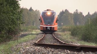 Штадлерские поезда на плохой дороге / Stadler DMU trains on bad track