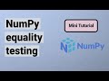 NumPy equality testing: multiple ways to compare arrays