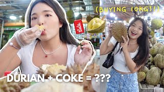 Experiencing Durian Market in Davao ! 🇵🇭 Trying DURIAN + COkE for the First Time 😳