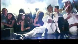 Miguel jumps and lands on top of girls HEAD during Billboard awards 2013 WTF ( ORIGINAL )