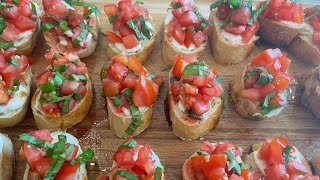 Italian Bruschetta with a Lebanese Twist | Nour Cooks Lebanese