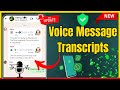 🎙️ How to Use Voice Message Transcripts on WhatsApp | New Feature 2025! 🔥