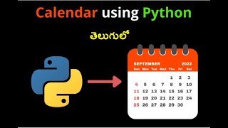 How to Print the Calendar using Python in Telugu