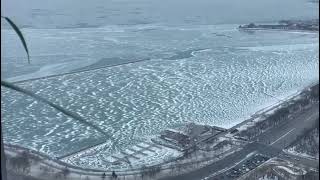 WOW!!! FROZEN LAKE MICHIGAN!!! ...View From My Office (Chicago Downtown)