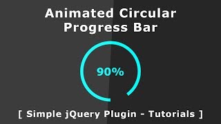 Animated Circular Progress Bar - jQuery Circular progress bar With Number Counter - Plugin Tutorials