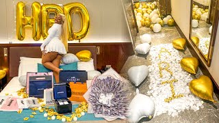 SURPRISING MY GIRLFRIEND FOR HER 21ST BIRTHDAY, HER REACTION + OPENING GIFTS *emotional*