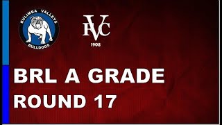 BRL A Grade - Round 17: Bulimba Valleys Bulldogs v Valleys Diehards