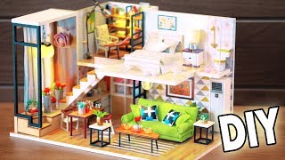 DIY Miniature Dollhouse Kit || Romantic House - Duplex Apartment - Relaxing Satisfying Video