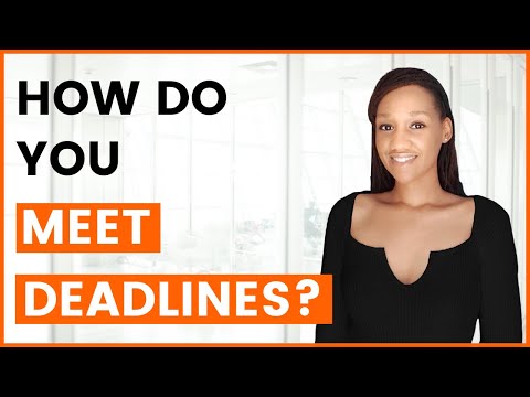 What is the importance of targets in meeting deadlines?