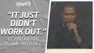 Kevin Durant on stint with Nets: 'It just didn't work out' | SNY