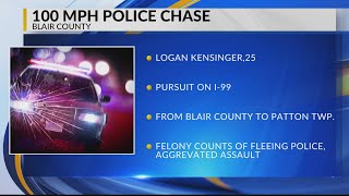 Bedford Co. man jailed after 100 MPH police chase; ended with crash into police car in Centre Co.