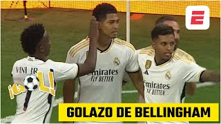 GOLAZO DE BELLINGHAM. Primer gol con el Real Madrid vs Manchester United | ESPN Deportes