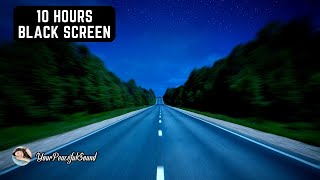 Night Car Ride Sound | Driving on a Bumpy Road - 10 Hours White Noise Black Screen | Sleep, Study