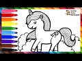 Drawing And Coloring A Cute Unicorn 🦄🌈 Drawings For Kids