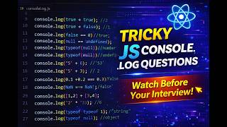 Tricky JavaScript Console.log Questions 🔥 | Real Interview Questions You Must Know 🚀