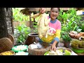 yummy durian fruit and chickens cooking countryside life tv