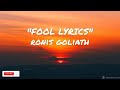 Ronis Goliath   Foo7 lyrics