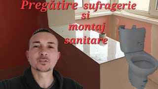 Renovare apartament.Ep 44.Pregătire sufragerie și montaj sanitare(wc)în băi