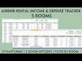 AirBnB 5 Rooms Single Property Rental Income Expense Tracker