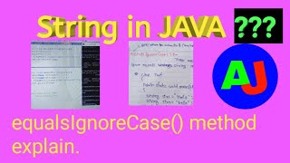 equalsIgnoreCase() method in java | java string handling