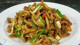 Eat more mushrooms in autumn. I will teach you how to make a cumin mushroom. It is spicy and crispy