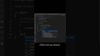 Priority queue example #shorts #shortsvideo #programming #coding #stl #queue