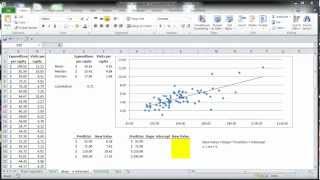Excel Statistics 08 - Simple Linear Regression (Slope)