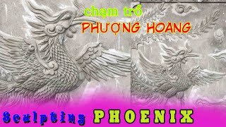 Scultping PHOENIX by cement step by step - Hướng dẫn chạm trổ Phượng hoàng bằng vữa