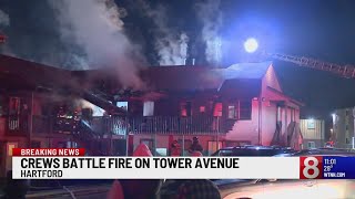 Crews responding to fire on Tower Avenue in Hartford