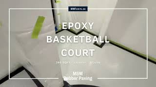 Edmonton, SW - Custom Epoxy Mini Basketball Court, 285 sqft