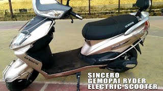 Sincero Gemopai Ryder electric scooter test drive, review including price, mileage, specs